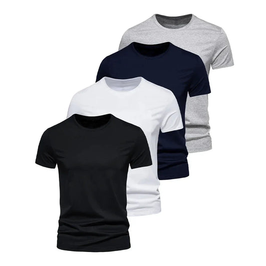 Mandotos Cotton T Shirts Pack Of Five Short Sleeve O Neck Casual Basic Oversize For Men And Women